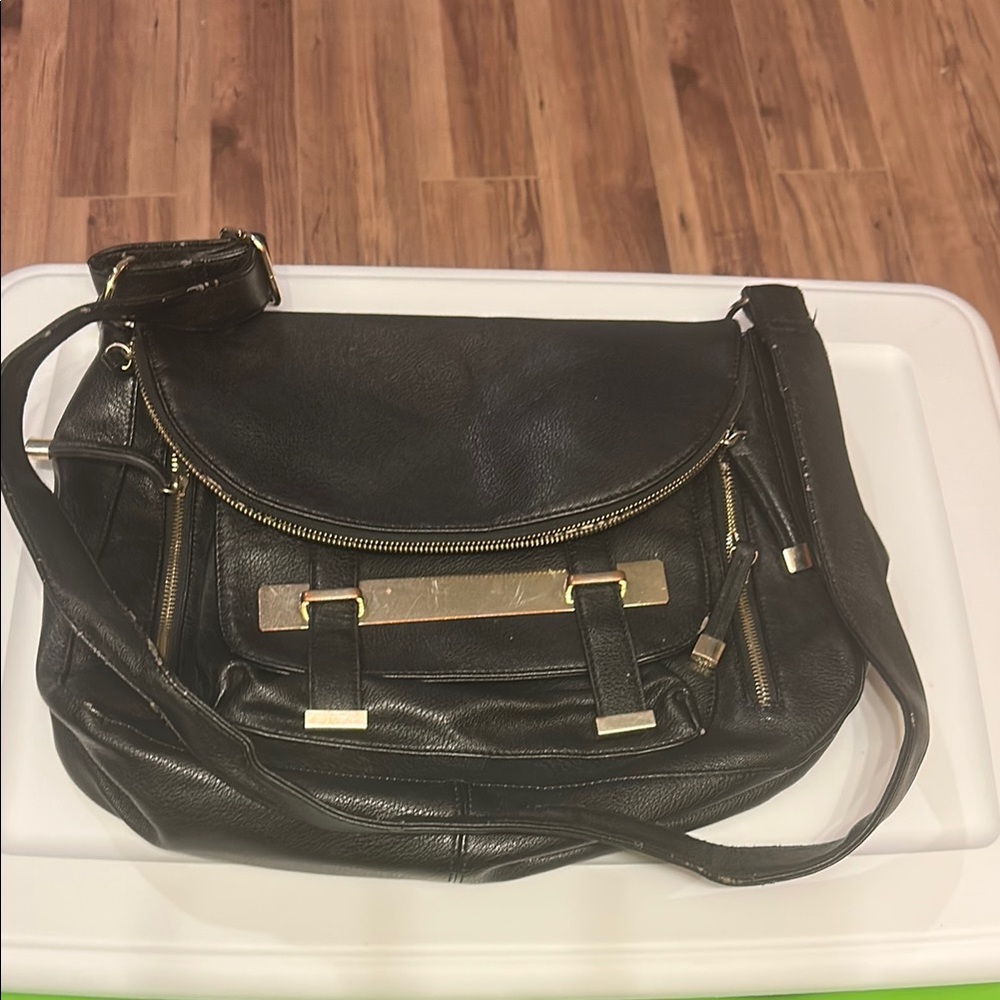 Black Leather Shoulder Bag